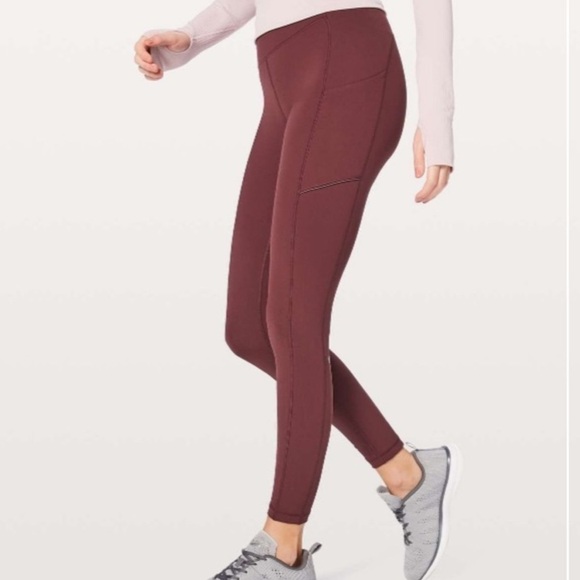Lululemon Speed Up Tight * Full On Luxtreme 28’ Redwood Size 6 - Picture 1 of 6